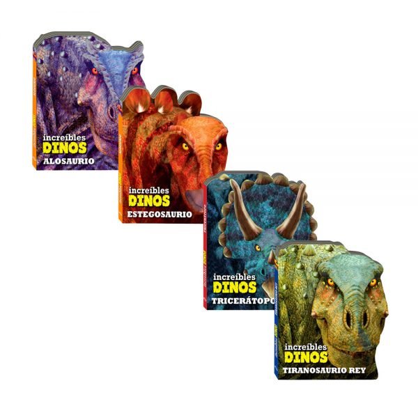 Increíbles Dinos Troquelados, Pack 4 Libritos