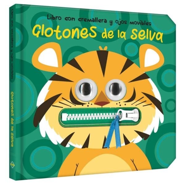 Libro con Cremallera y Ojos Móviles Glotones de la Selva