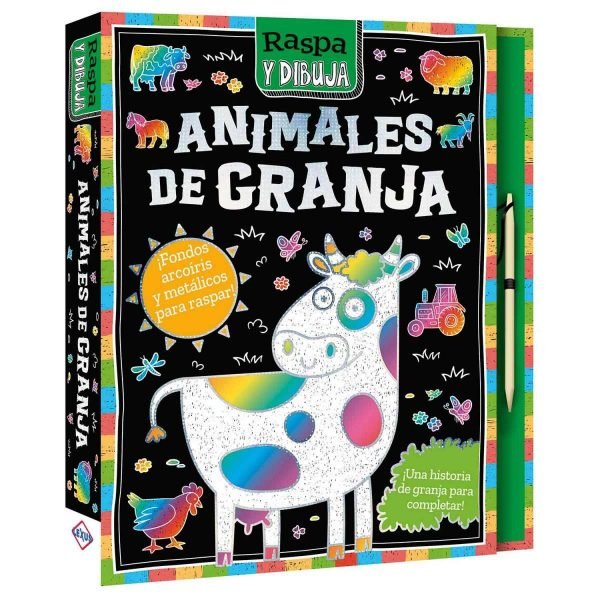 Animales de la Granja – Colección Raspa y Dibuja