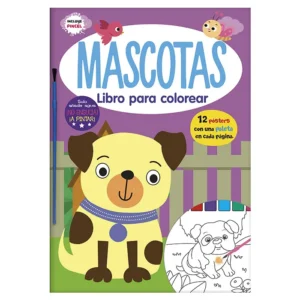 Mascotas: Libro para colorear