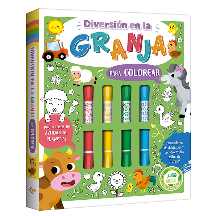 libro diversion en la granja para colorear