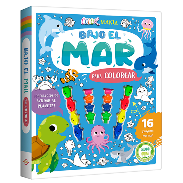 libro infantil bajo el mar para colorear
