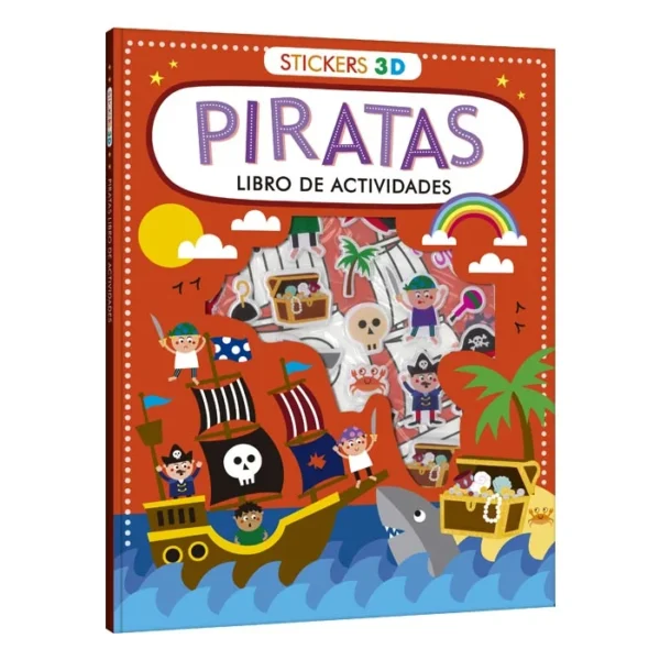 Libro de Actividades Con Stickers En 3D – Piratas