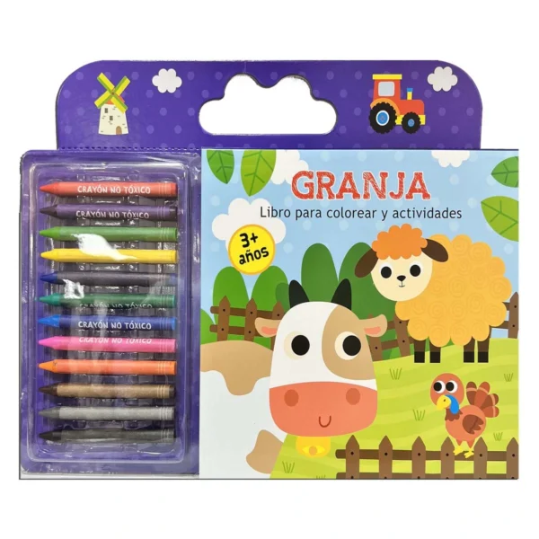 Libro para colorear y actividades Granja