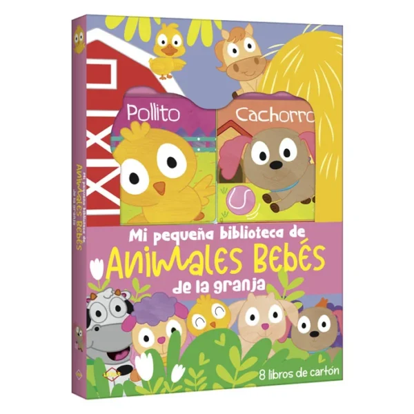 8 Libritos de Cartón – Animales Bebés de la Granja