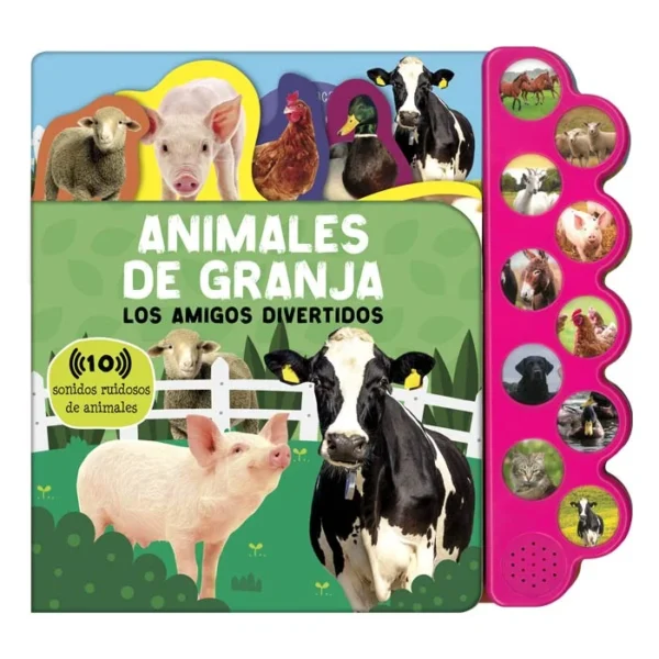 Libro Animales de Granja – Los Amigos Divertidos 10 Sonidos