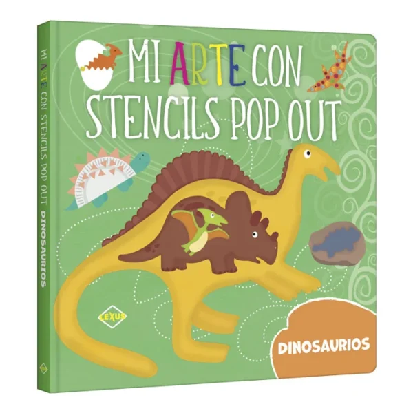 Libro Mi Arte con Stencils Pop Out - Dinosaurios