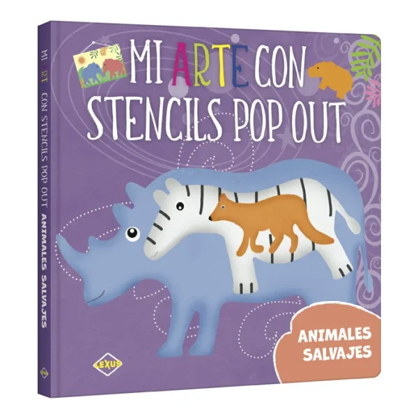 Libro Mi Arte con Stencils Pop Out – Animales Salvajes