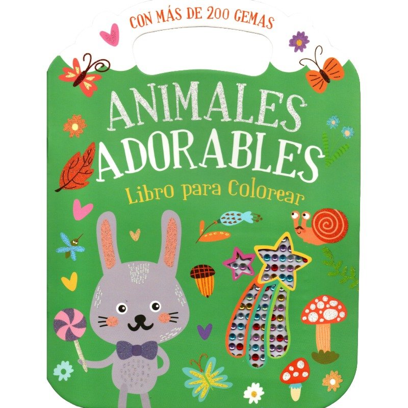 Libro para Colorear con Gemas – Animales Adorables
