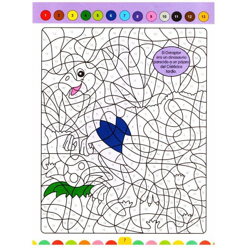 Colorea Por Números – Dinosaurios - Imagen 2