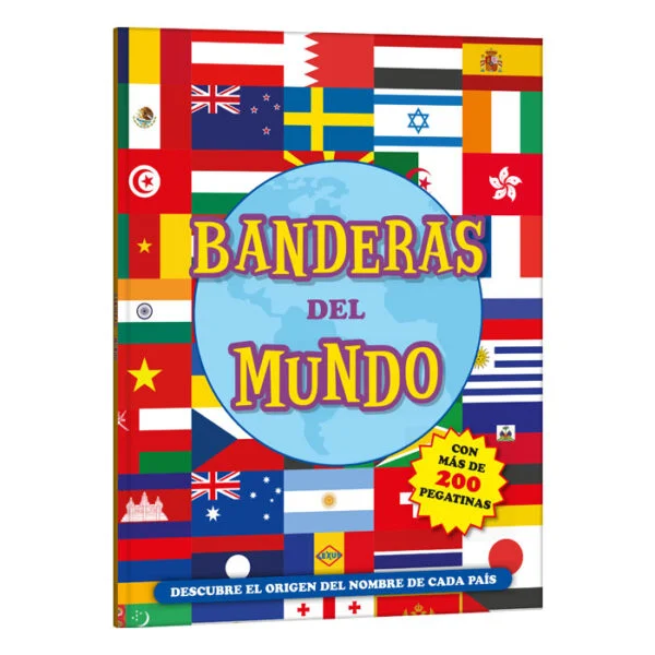 Banderas del Mundo con 200 Pegatinas