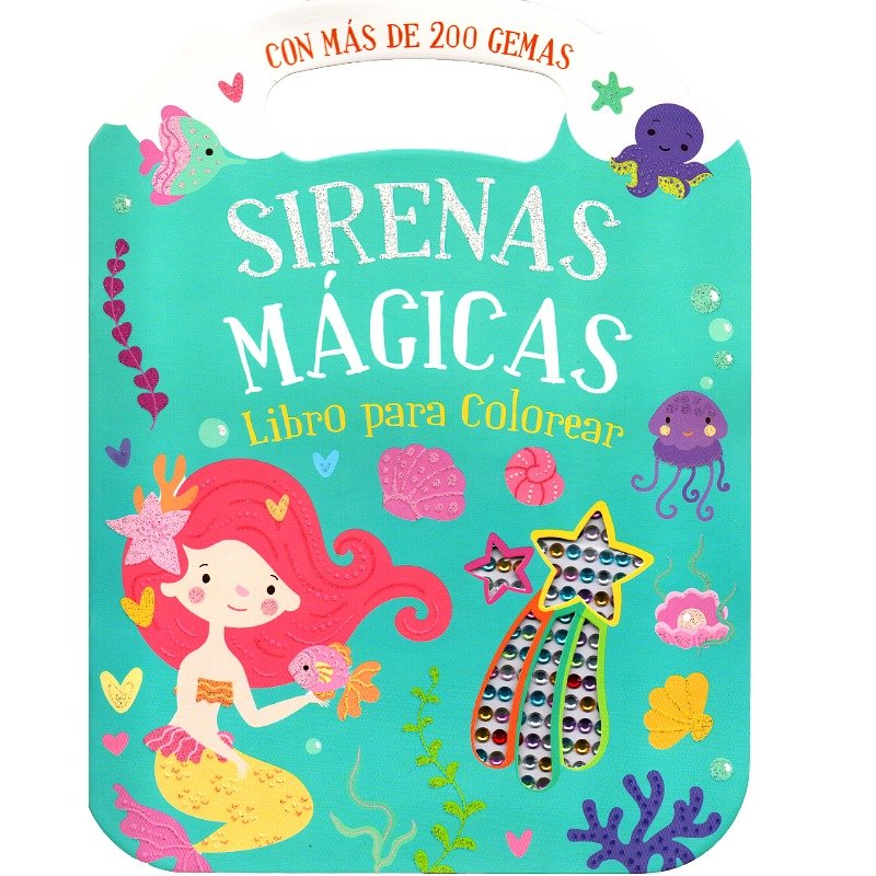 Libro para Colorear con Gemas – Sirenas Mágicas