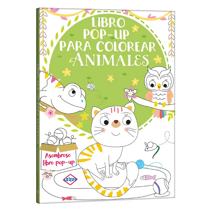 Libro Pop Up - Para Colorear Animales
