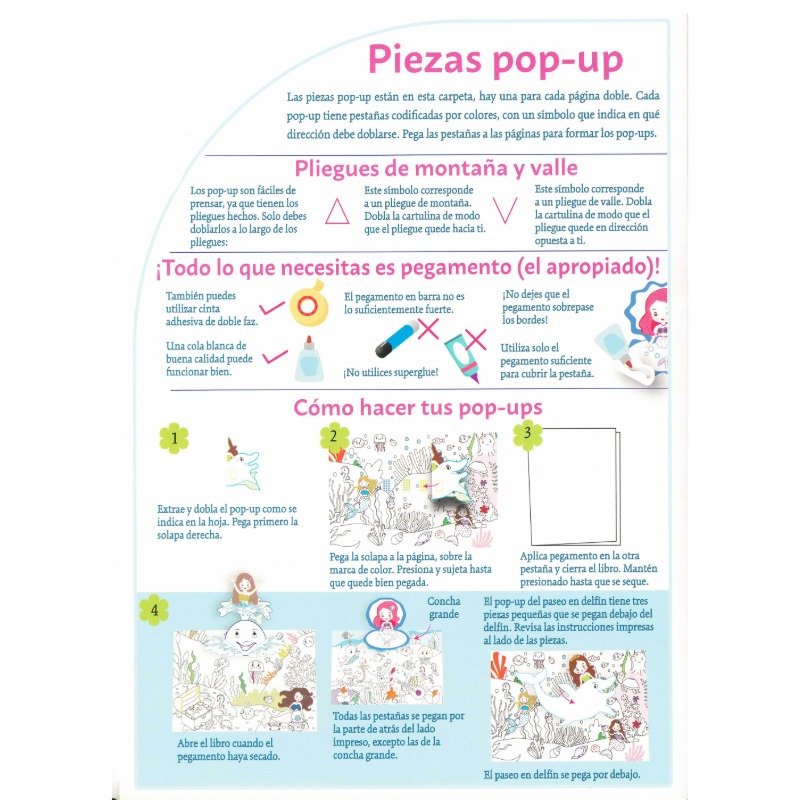 Libro Pop Up – Para Colorear Sirenas - Imagen 3