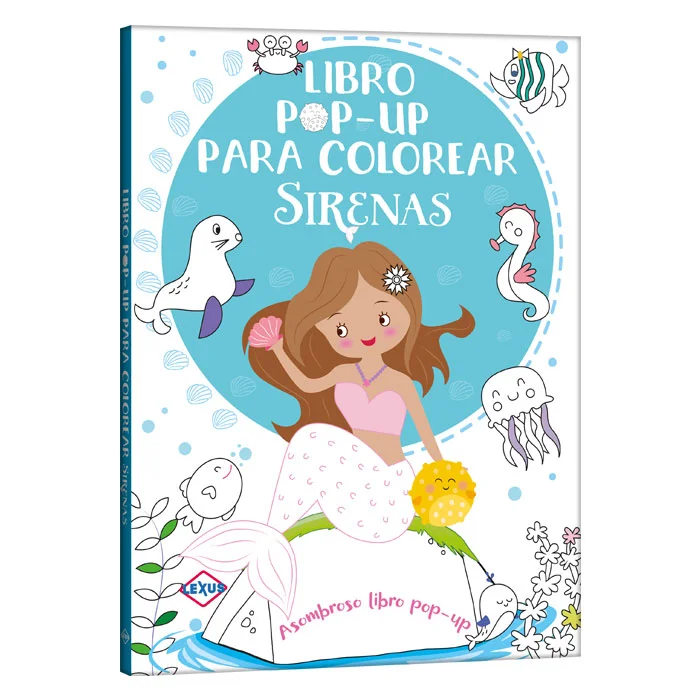 Libro Pop Up – Para Colorear Sirenas