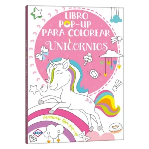 Libro Pop Up - Para Colorear Unicornios